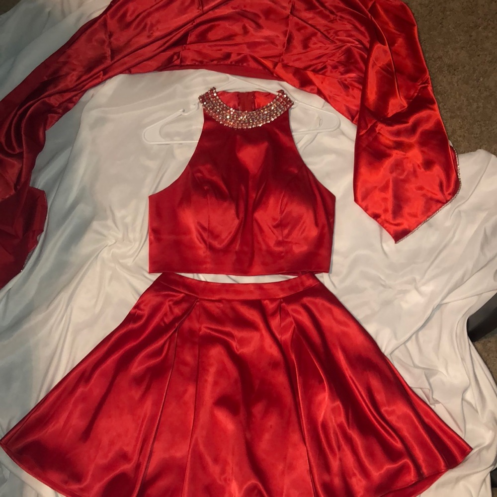 Two piece Dancing Queen homecoming dress